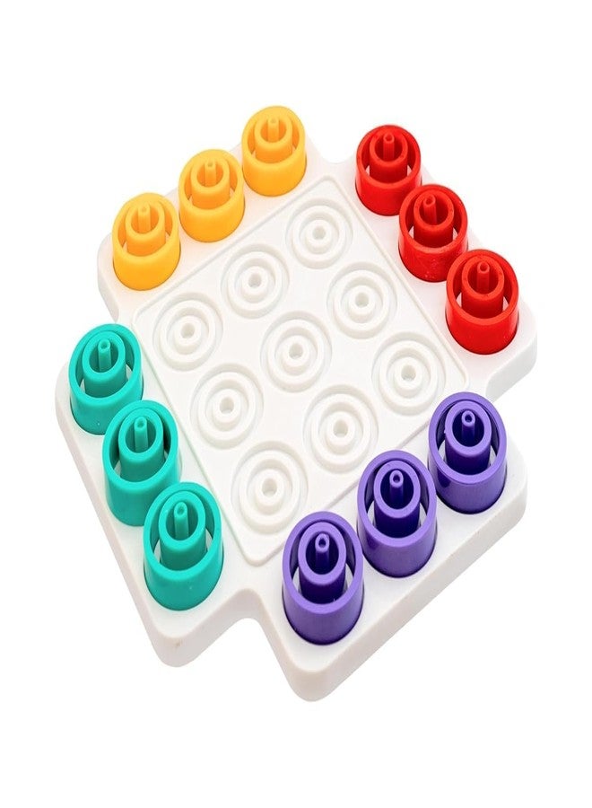 WAKTORO Trio Challenge Brain Teaser Strategy & War Games Board Game Tic Tac Toe Game Strategy Board Games Board Games Adults (Multi Color) - Image 1